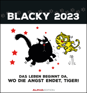 Blacky 2023 – Postkarten-Kalender – Kalender-mit-Postkarten – zum-raustrennen – 16×17 von Holzach,  Alexander