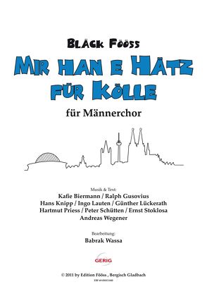 Bläck Fööss – Chorausgaben / Mir han e Hätz für Kölle – Bläck Fööss von Wassa,  Babrak