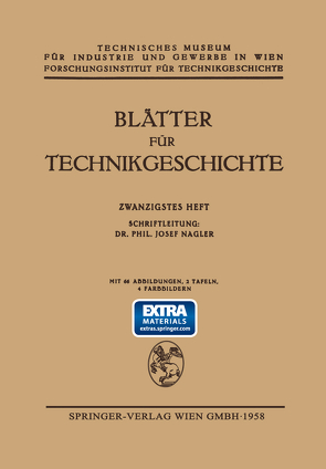 Blätter für Technikgeschichte von Nagler,  Dr. Phil. Josef