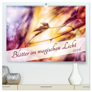 Blätter im magischen Licht (hochwertiger Premium Wandkalender 2024 DIN A2 quer), Kunstdruck in Hochglanz von Koch,  Nicc