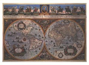 Blaeu’s World Map von 1665 (Digitaldruck) von Whitfield,  Peter