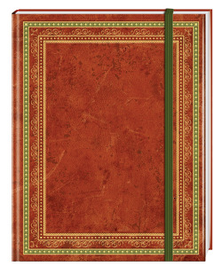 Blank Book Lederlook rotbraun (groß) – Einschreibebuch / Notizbuch