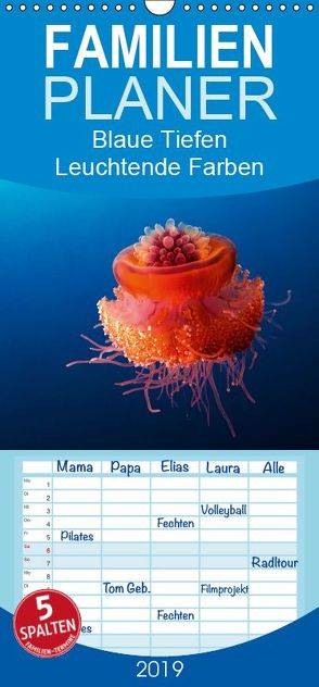 Blaue Tiefen – Leuchtende Farben – Unterwasserfotografie – Familienplaner hoch (Wandkalender 2019 , 21 cm x 45 cm, hoch) von Adler,  Walter