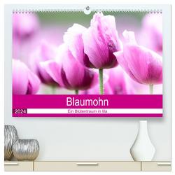 Blaumohn – Ein Blütentraum in lila (hochwertiger Premium Wandkalender 2024 DIN A2 quer), Kunstdruck in Hochglanz von Verena Scholze,  Fotodesign