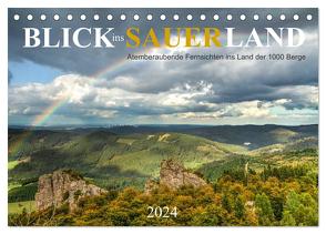 Blick ins Sauerland (Tischkalender 2024 DIN A5 quer), CALVENDO Monatskalender von Bücker,  Heidi