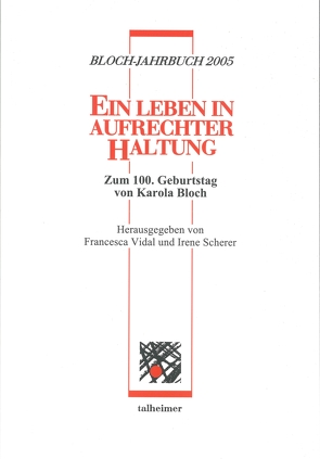 Bloch-Jahrbuch 2005 von Scherer,  Irene, Vidal,  Francesca