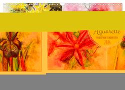Blüten & Blumen Aquarelle – Farbenfrohe Schönheiten (Wandkalender 2024 DIN A3 quer), CALVENDO Monatskalender von Frost,  Renate Frost,  Anja