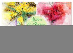 Blüten & Blumen Aquarelle – Farbenfrohe Schönheiten (Wandkalender 2024 DIN A4 quer), CALVENDO Monatskalender von Frost,  Renate Frost,  Anja