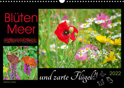Blütenmeer und zarte Flügel (Wandkalender 2022 DIN A3 quer) von Löwer,  Sabine