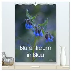 Blütentraum in Blau (hochwertiger Premium Wandkalender 2024 DIN A2 hoch), Kunstdruck in Hochglanz von Adam,  Ulrike
