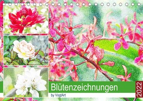 Blütenzeichnungen (Tischkalender 2022 DIN A5 quer) von VogtArt