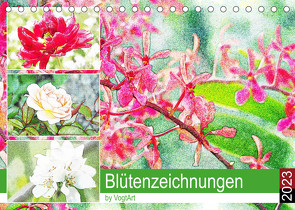 Blütenzeichnungen (Tischkalender 2023 DIN A5 quer) von VogtArt
