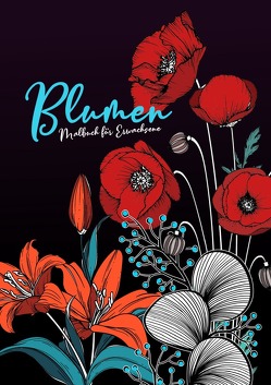 Blumen Malbuch für Erwachsene von Grafik,  Musterstück