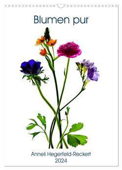 Blumen pur (Wandkalender 2024 DIN A3 hoch), CALVENDO Monatskalender von Hegerfeld-Reckert,  Anneli
