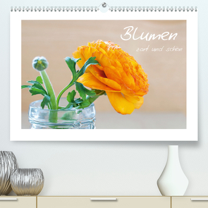 Blumen zart und schön (Premium, hochwertiger DIN A2 Wandkalender 2021, Kunstdruck in Hochglanz) von Fischer,  Petra