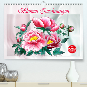 Blumen-Zeichnungen (Premium, hochwertiger DIN A2 Wandkalender 2023, Kunstdruck in Hochglanz) von Djeric,  Dusanka