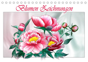 Blumen-Zeichnungen (Tischkalender 2022 DIN A5 quer) von Djeric,  Dusanka