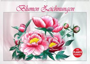 Blumen-Zeichnungen (Wandkalender 2021 DIN A2 quer) von Djeric,  Dusanka