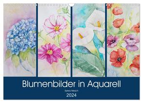 Blumenbilder in Aquarell (Wandkalender 2024 DIN A3 quer), CALVENDO Monatskalender von Mesch,  Sylwia