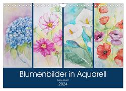 Blumenbilder in Aquarell (Wandkalender 2024 DIN A4 quer), CALVENDO Monatskalender von Mesch,  Sylwia