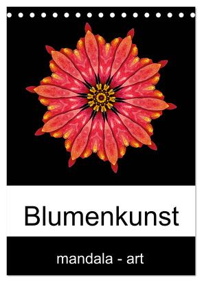Blumenkunst – mandala-art (Tischkalender 2024 DIN A5 hoch), CALVENDO Monatskalender von Wurster,  Beate