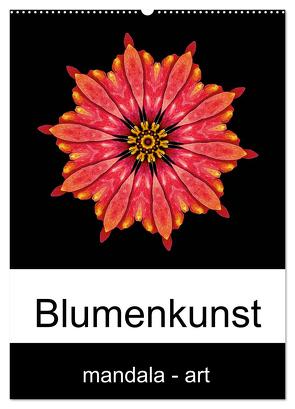 Blumenkunst – mandala-art (Wandkalender 2024 DIN A2 hoch), CALVENDO Monatskalender von Wurster,  Beate