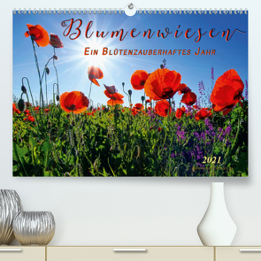 Blumenwiesen – ein blütenzauberhaftes Jahr (Premium, hochwertiger DIN A2 Wandkalender 2021, Kunstdruck in Hochglanz) von Roder,  Peter