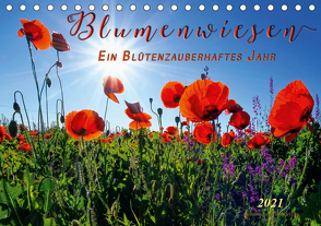 Blumenwiesen – ein blütenzauberhaftes Jahr (Tischkalender 2021 DIN A5 quer) von Roder,  Peter