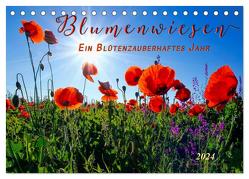 Blumenwiesen – ein blütenzauberhaftes Jahr (Tischkalender 2024 DIN A5 quer), CALVENDO Monatskalender von Roder,  Peter