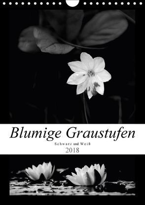 Blumige Graustufen – Schwarz und Weiß (Wandkalender 2018 DIN A4 hoch) von Seidl,  Helene