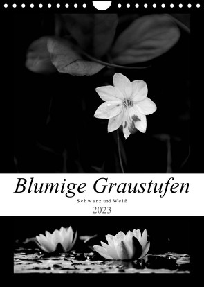 Blumige Graustufen – Schwarz und Weiß (Wandkalender 2023 DIN A4 hoch) von Seidl,  Helene