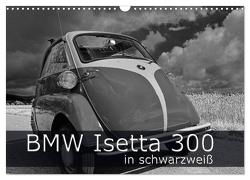 BMW Isetta 300 in schwarzweiß (Wandkalender 2024 DIN A3 quer), CALVENDO Monatskalender von Laue,  Ingo