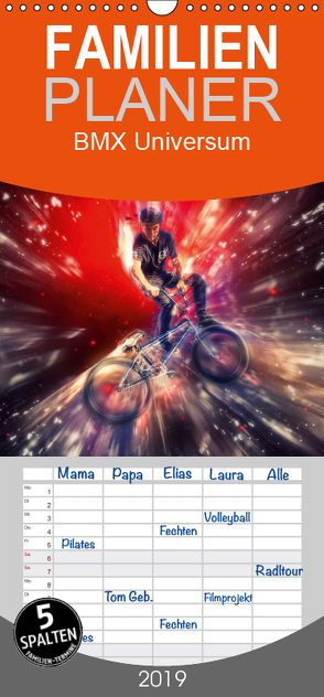 BMX Universum – Familienplaner hoch (Wandkalender 2019 , 21 cm x 45 cm, hoch) von Meutzner,  Dirk