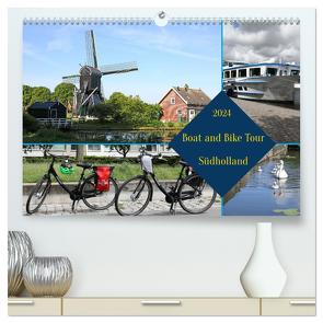 Boat and Bike Südholland (hochwertiger Premium Wandkalender 2024 DIN A2 quer), Kunstdruck in Hochglanz von Gayde,  Frank