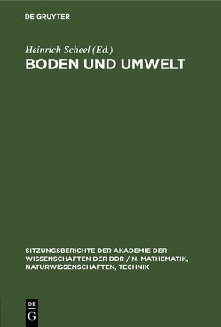 Boden und Umwelt von Scheel,  Heinrich