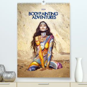 Bodypainting Adventures – Farbe auf nackter Haut (hochwertiger Premium Wandkalender 2024 DIN A2 hoch), Kunstdruck in Hochglanz von Boehm,  Julie