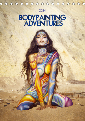 Bodypainting Adventures – Farbe auf nackter Haut (Tischkalender 2024 DIN A5 hoch), CALVENDO Monatskalender von Boehm,  Julie