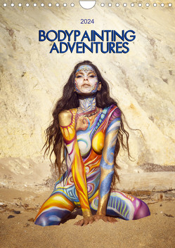 Bodypainting Adventures – Farbe auf nackter Haut (Wandkalender 2024 DIN A4 hoch), CALVENDO Monatskalender von Boehm,  Julie