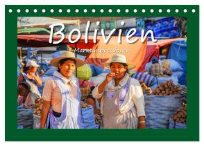 Bolivien – Marktimpressionen (Tischkalender 2024 DIN A5 quer), CALVENDO Monatskalender von Hackstein,  Bettina
