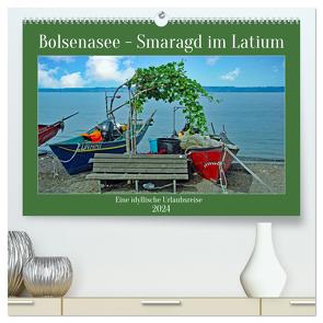 Bolsenasee Smaragd im Latium (hochwertiger Premium Wandkalender 2024 DIN A2 quer), Kunstdruck in Hochglanz von Kleemann,  Claudia
