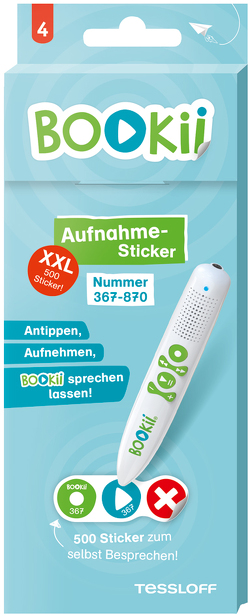 BOOKii® Aufnahme-Sticker neutral Paket 4, Nr. 367-504 Stück)