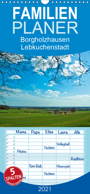 Borgholzhausen Lebkuchenstadt – Familienplaner hoch (Wandkalender 2021 , 21 cm x 45 cm, hoch) von J. Sülzner [[NJS-Photographie]],  Norbert