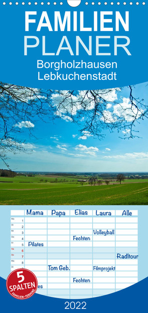 Familienplaner Borgholzhausen Lebkuchenstadt (Wandkalender 2022 , 21 cm x 45 cm, hoch) von J. Sülzner [[NJS-Photographie]],  Norbert