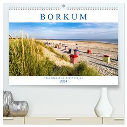BORKUM Trauminsel in der Nordsee (hochwertiger Premium Wandkalender 2024 DIN A2 quer), Kunstdruck in Hochglanz von Dreegmeyer,  Andrea
