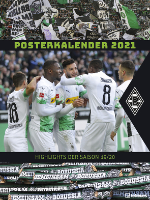 Borussia Mönchengladbach 2021 – Wandkalender XL – Fußballkalender – Fankalender – 48×64