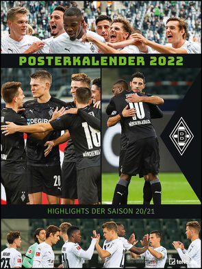 Borussia Mönchengladbach 2022 – Wandkalender XL – Fußballkalender – Fankalender – 48×64 – Sport