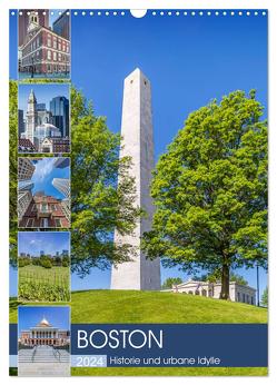 BOSTON Historie und urbane Idylle (Wandkalender 2024 DIN A3 hoch), CALVENDO Monatskalender von Viola,  Melanie