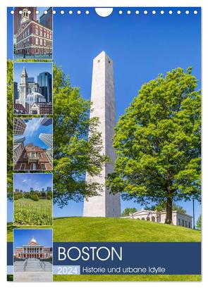 BOSTON Historie und urbane Idylle (Wandkalender 2024 DIN A4 hoch), CALVENDO Monatskalender von Viola,  Melanie