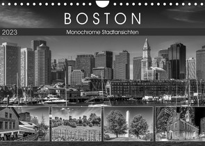BOSTON Monochrome Stadtansichten (Wandkalender 2023 DIN A4 quer) von Viola,  Melanie