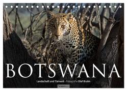 Botswana – Landschaft und Tierwelt (Tischkalender 2024 DIN A5 quer), CALVENDO Monatskalender von Bruhn,  Olaf